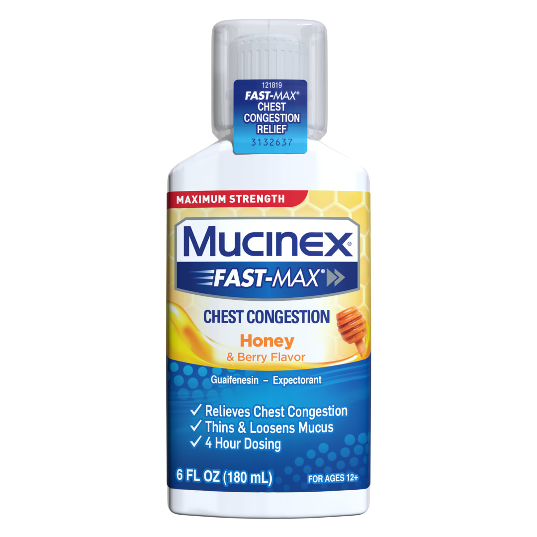MUCINEX® FAST-MAX® SE Chest Congestion Liquid - Honey & Berry 6/6 oz.