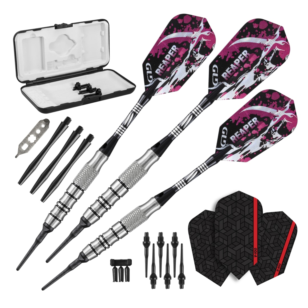 Viper Grim Reaper 80% Tungsten Soft Tip Darts Black Rings 16 Grams