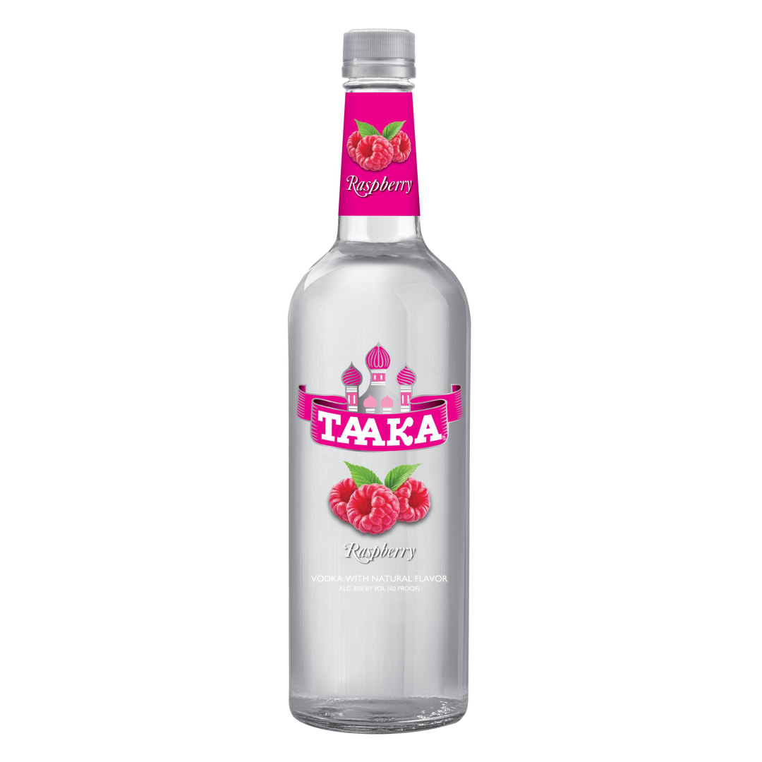 Taaka Raspberry Vodka 750ml Traveler Bottle 60 Proof