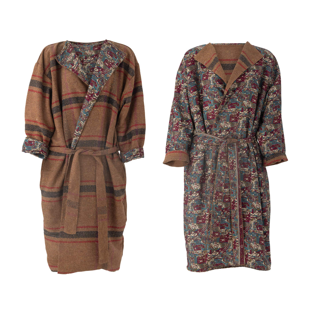 82066435 - Rieti Kimono, Brown, Upcycled STOCK: 77