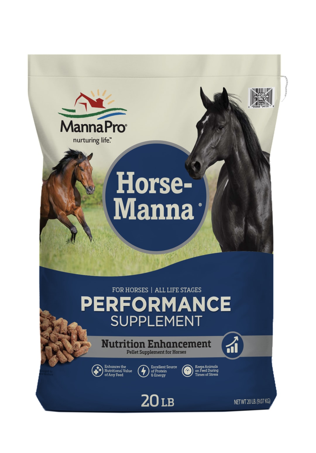 Manna Pro HORSE MANNA PERF PLT 20 LB BAG