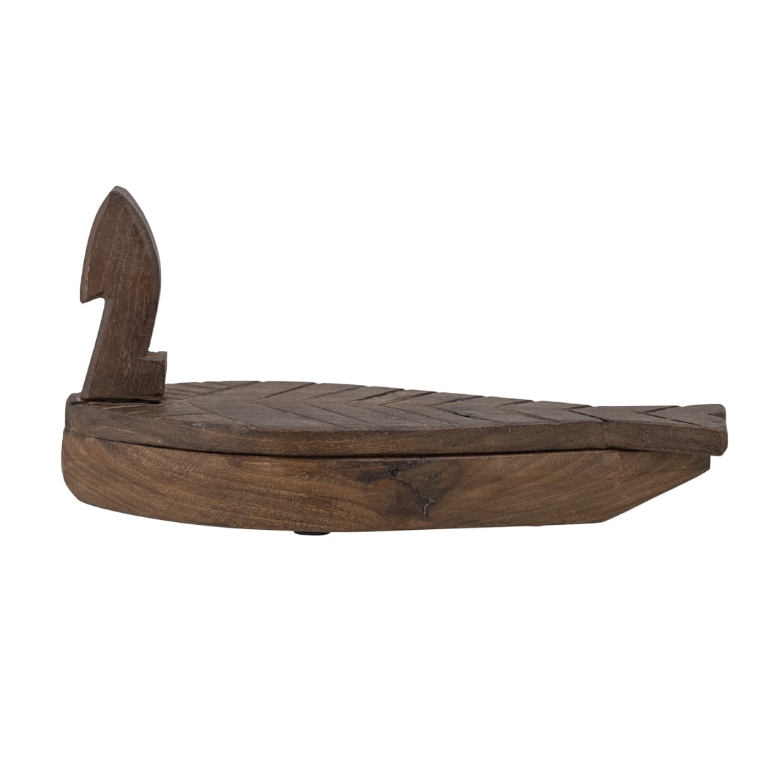 82059505 - Hamida Box w/Lid, Brown, Reclaimed Wood STOCK: 44
