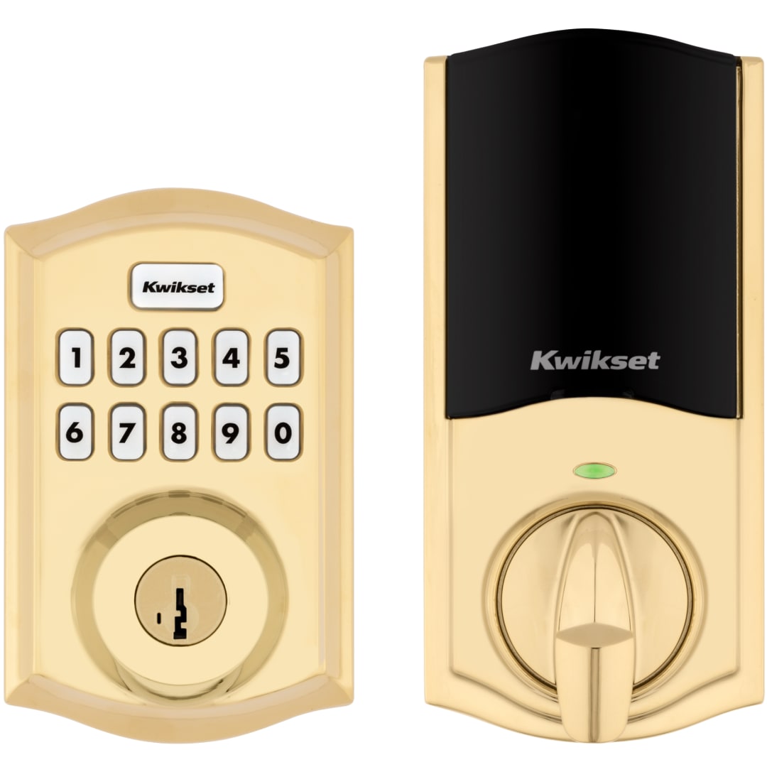 Home Connect 620 Keypad Connected Smart Lock with Z-Wave Technology featuring SmartKey Security™ in Lifetime Polished Brass