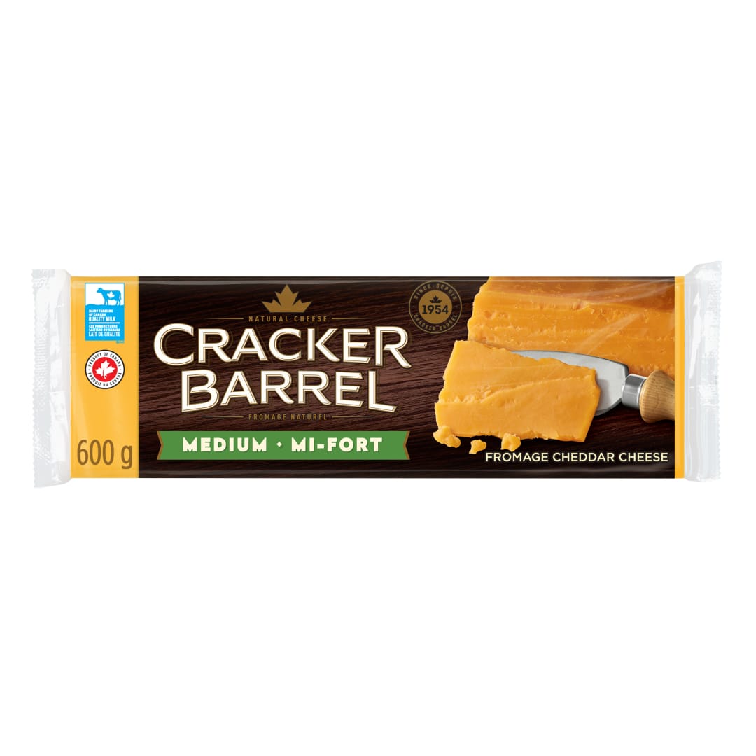 Cracker Barrel Medium Cheddar Cheese, 600g