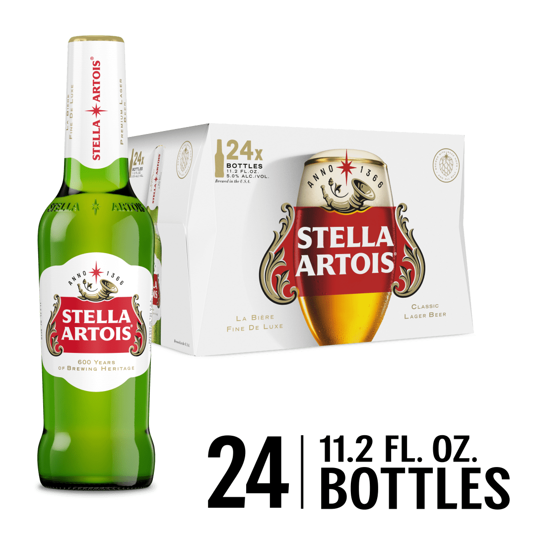 Stella Artois Premium Lager Beer 24 - 11.2 fl oz Bottles