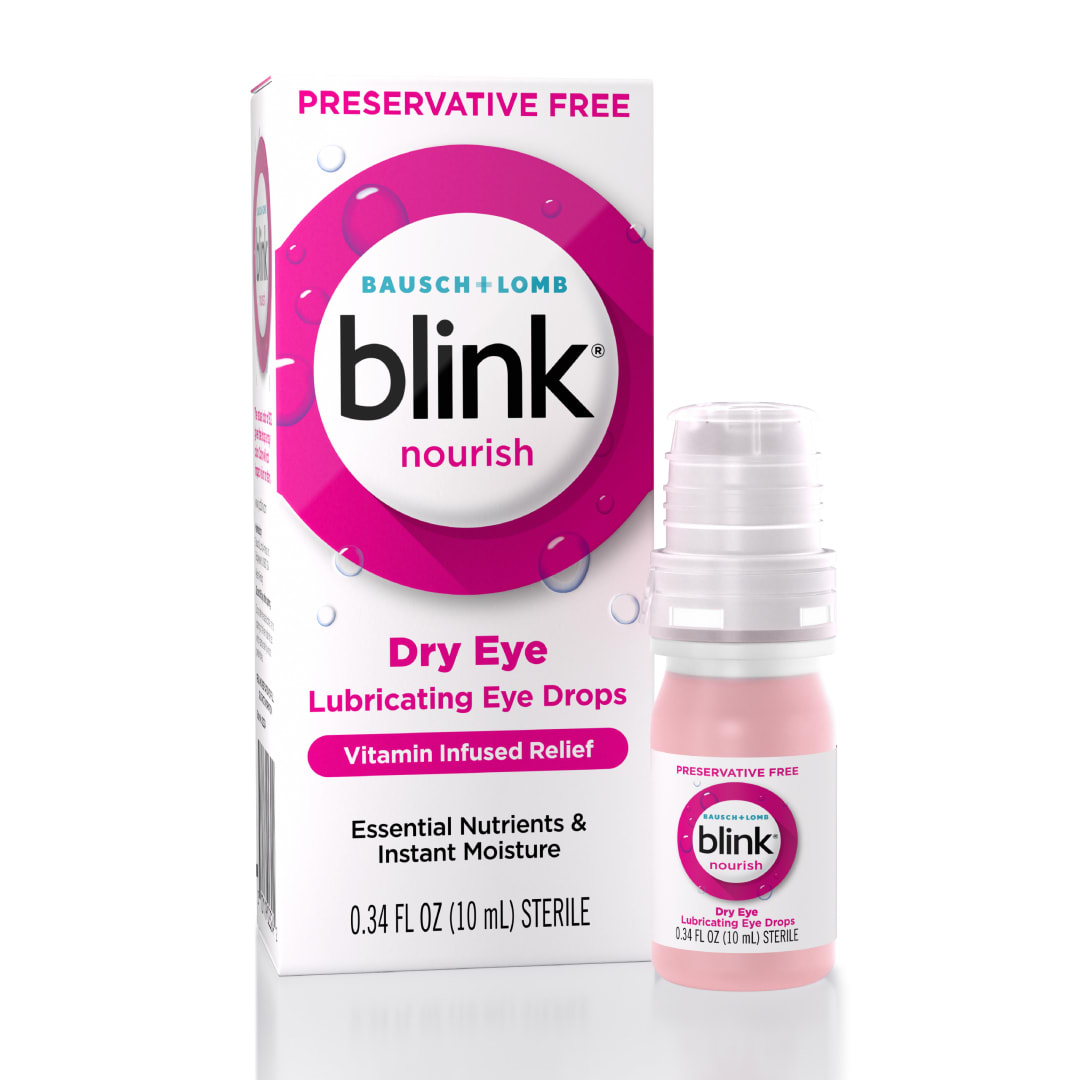 0.34 FL OZ (10mL) Blink Nourish Preservative Free Lubricating Eye Drops
