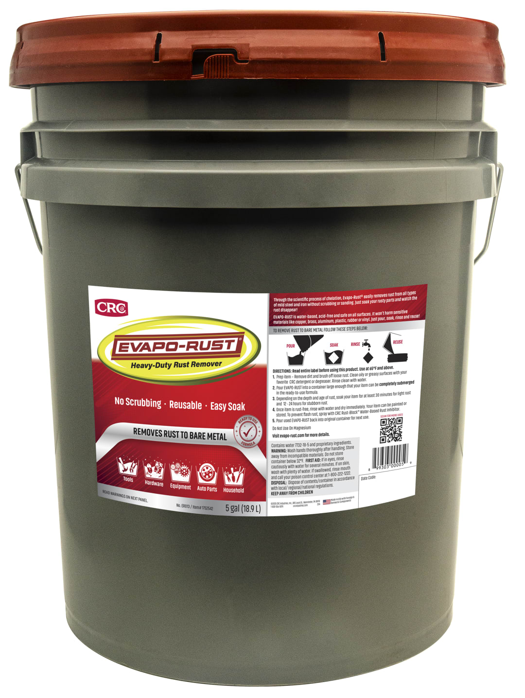 CRC Evapo-Rust Heavy-Duty Rust Remover 1X5GL