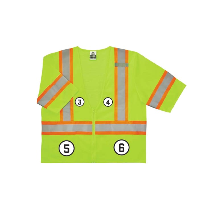 GloWear 8330Z Two-Tone Hi-Vis Safety Vest - Type R, Class 3, Zipper