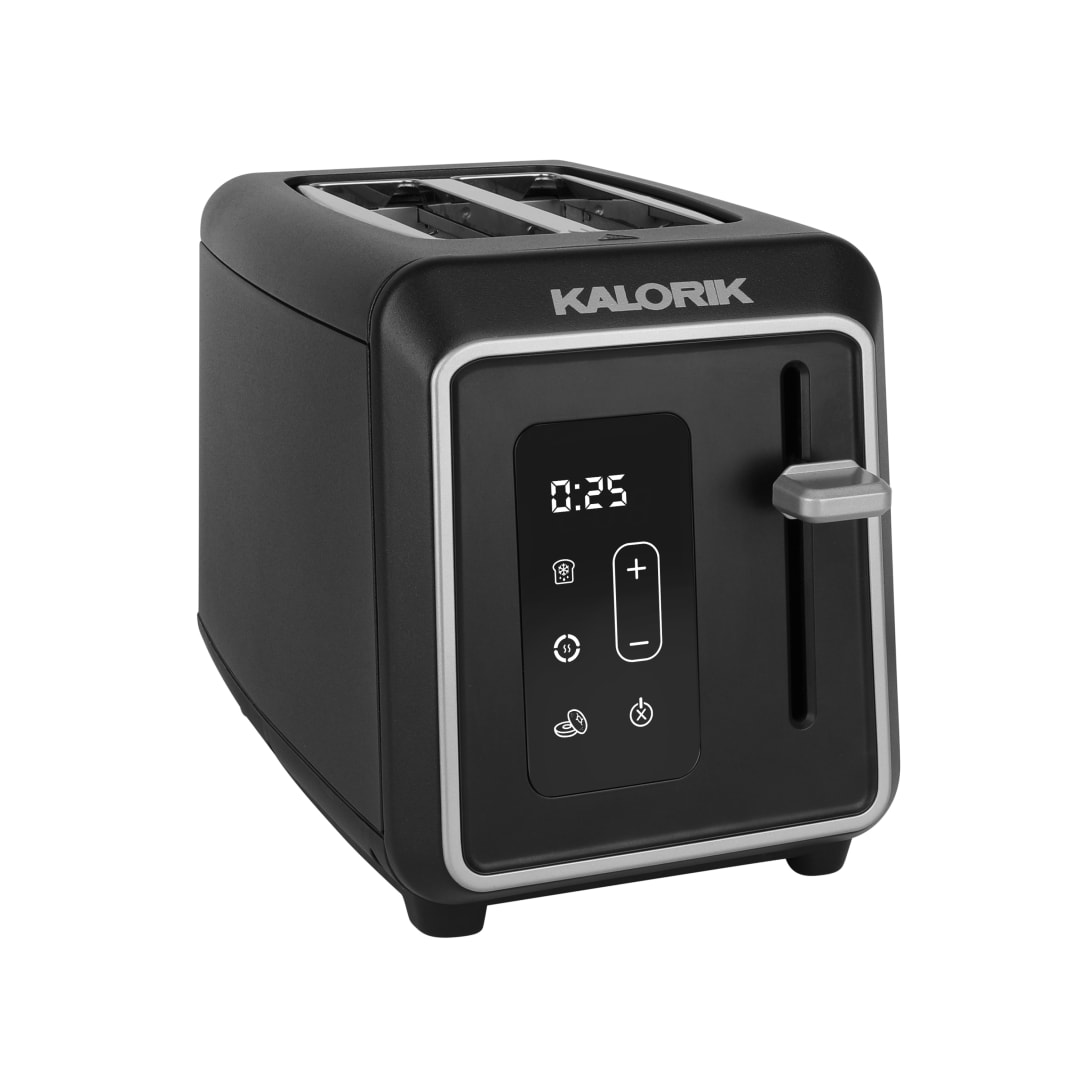Kalorik Designer Series Digital 2-Slice Toaster, in Black with Silver (TO52789BK13)