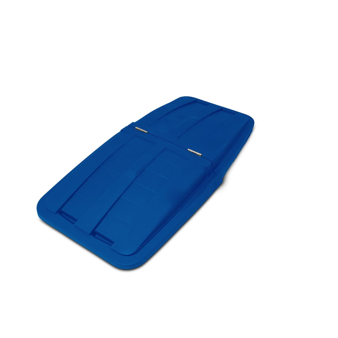 1 Cubic Yard Removable Split Lid for Tilt Trucks - Blue