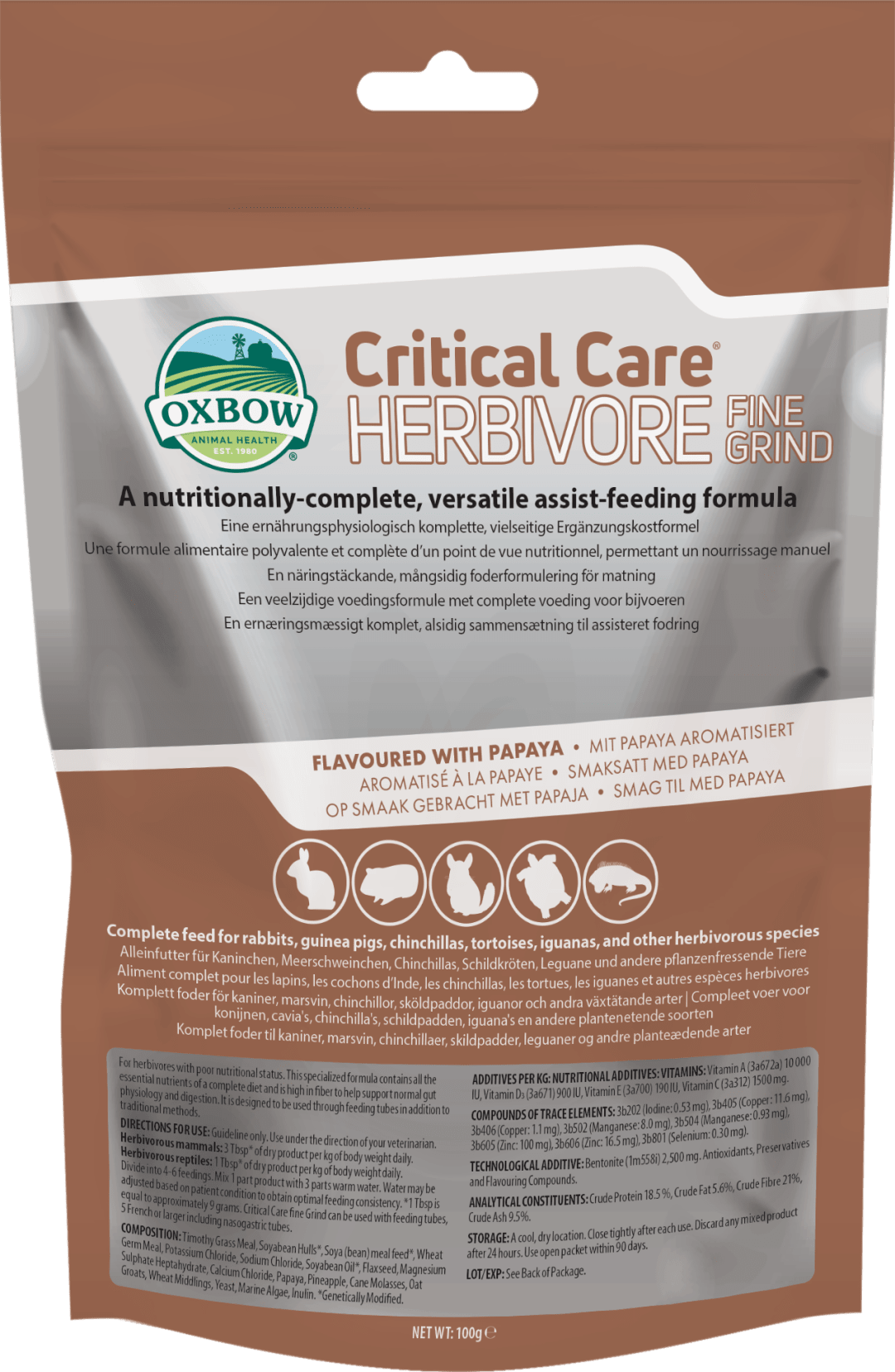 Oxbow Critical Care Herb Fine Grind 100g EUN