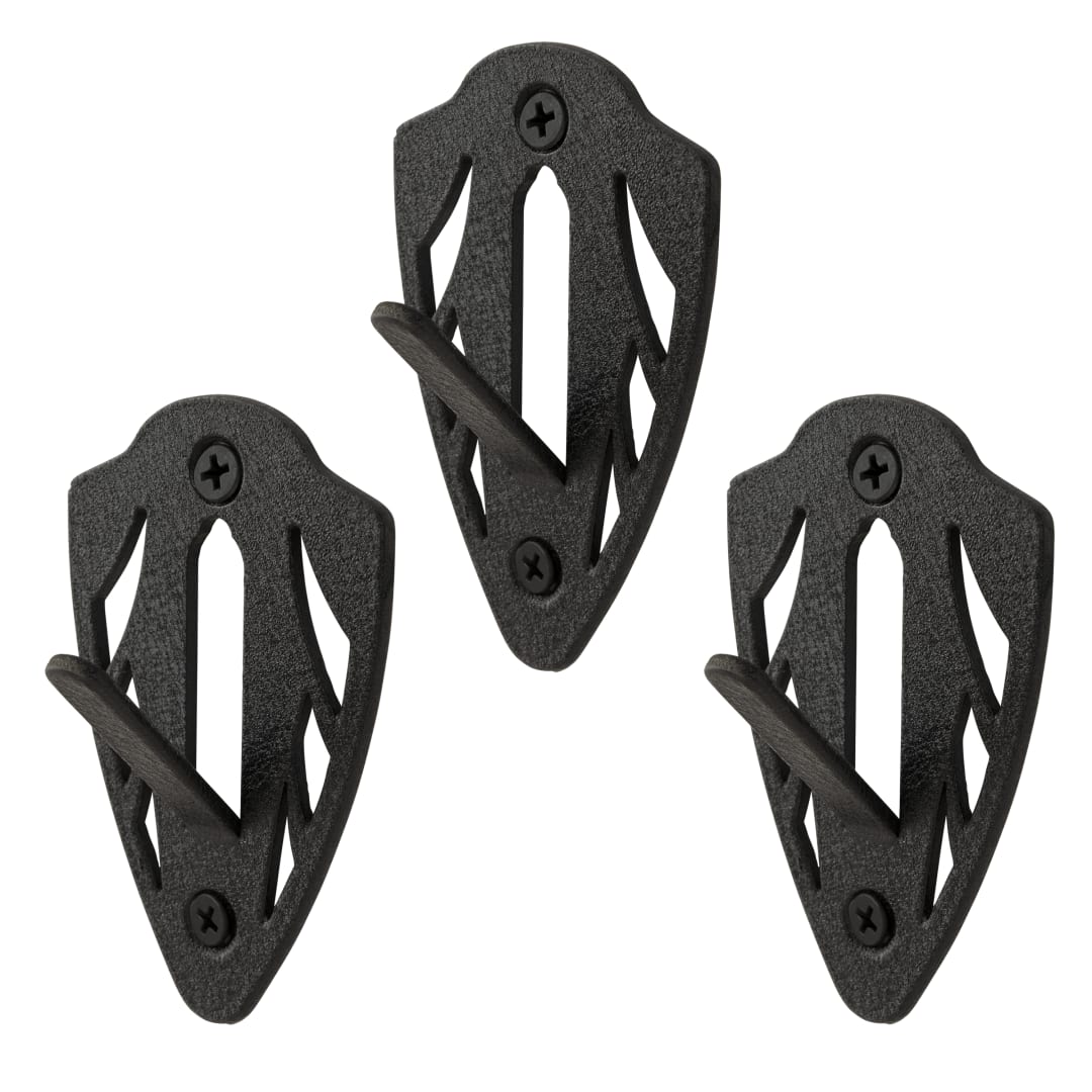 Allen Company EZ Mount European Deer Skull Hook Wall Display - 3-Pack - Black