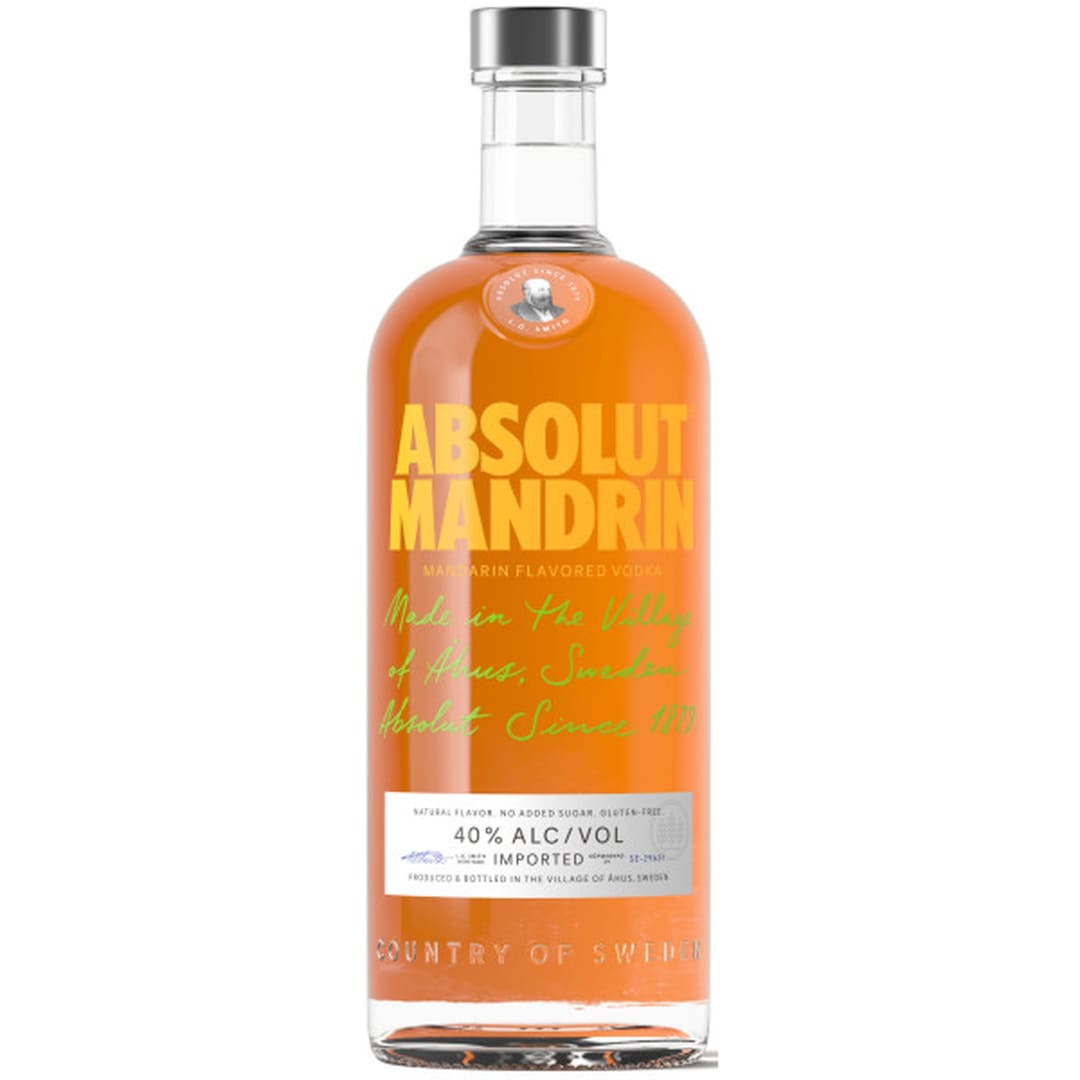 Absolut Mandrin Flavored Orange Vodka, 1 L Bottle, 80 Proof