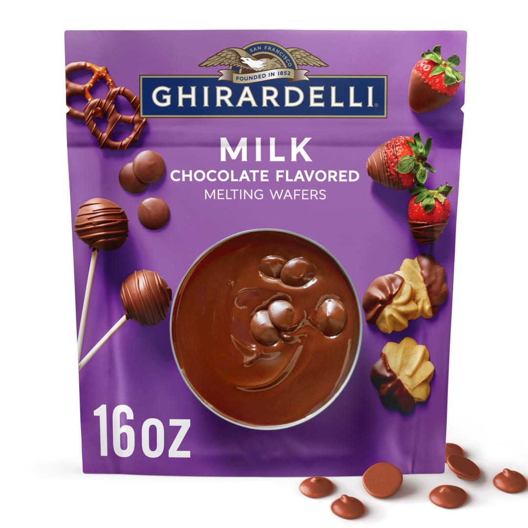 GHIRARDELLI Milk Chocolate Flavored Melting Wafers, 16 oz Bag