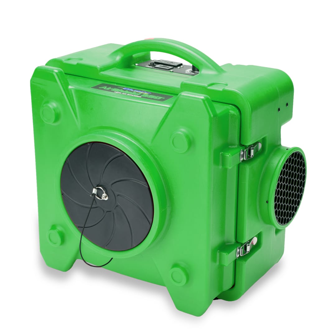 BlueDri 4 Pack BD-AS-550-BL Negative Machine Airbourne Cleaner HEPA Scrubber Water Damage Restoration Equipment for Home, for Mold Air Purifier, Portable, Green