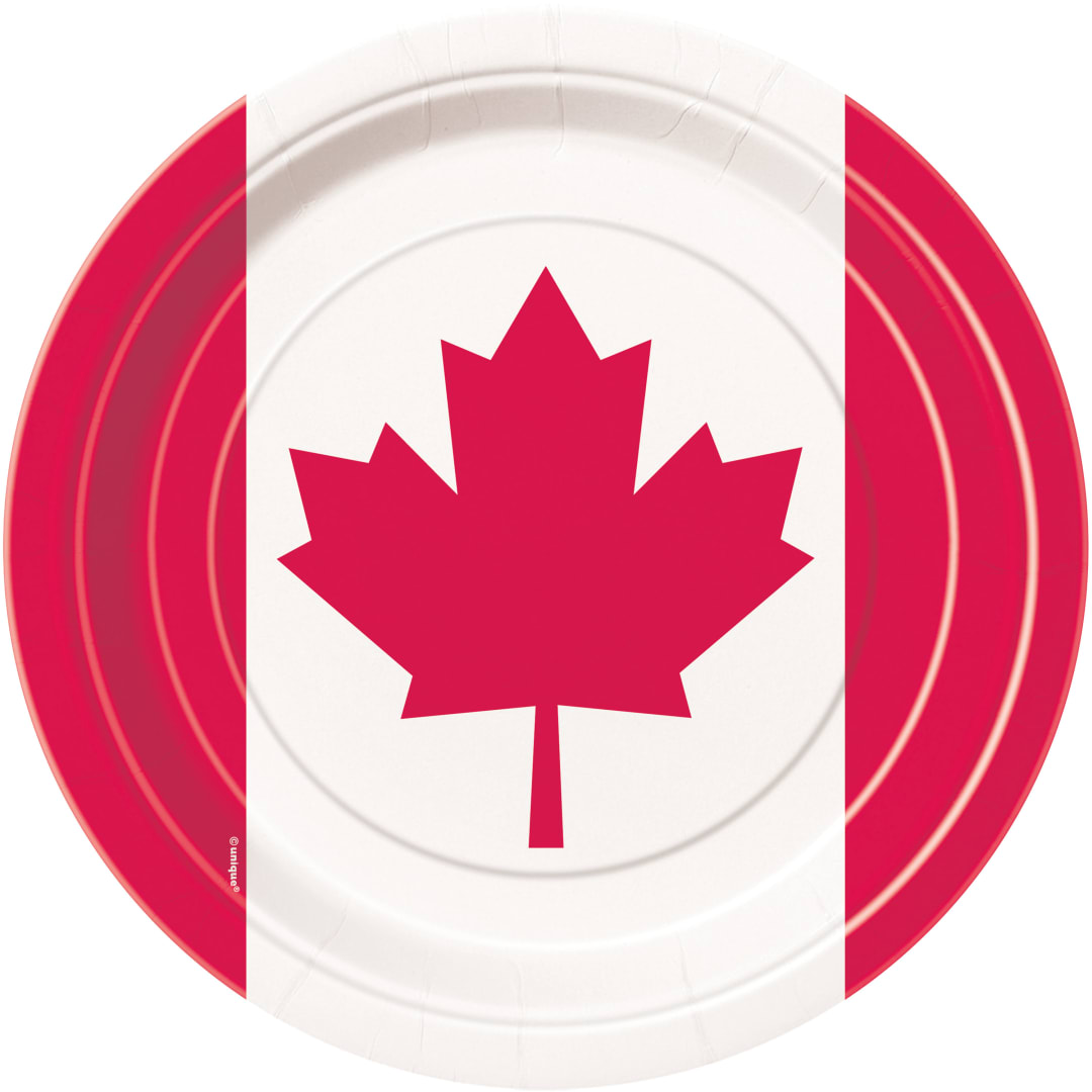 Canada Day Round 9" Dinner Plates, 8ct