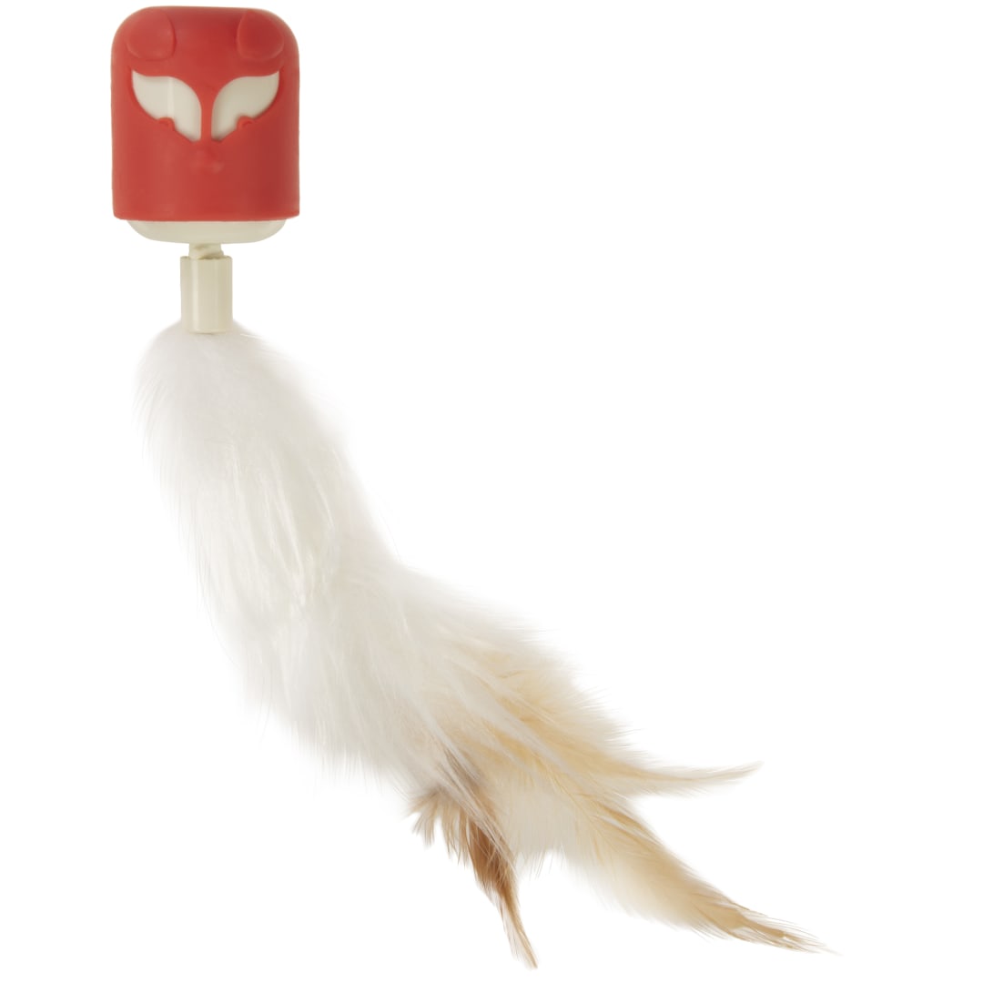 Instincts by Petlinks Sneaky Spinner USB Rechargeable Electronic Motion Cat Toy With Faux Fur Feather Teaser Tail