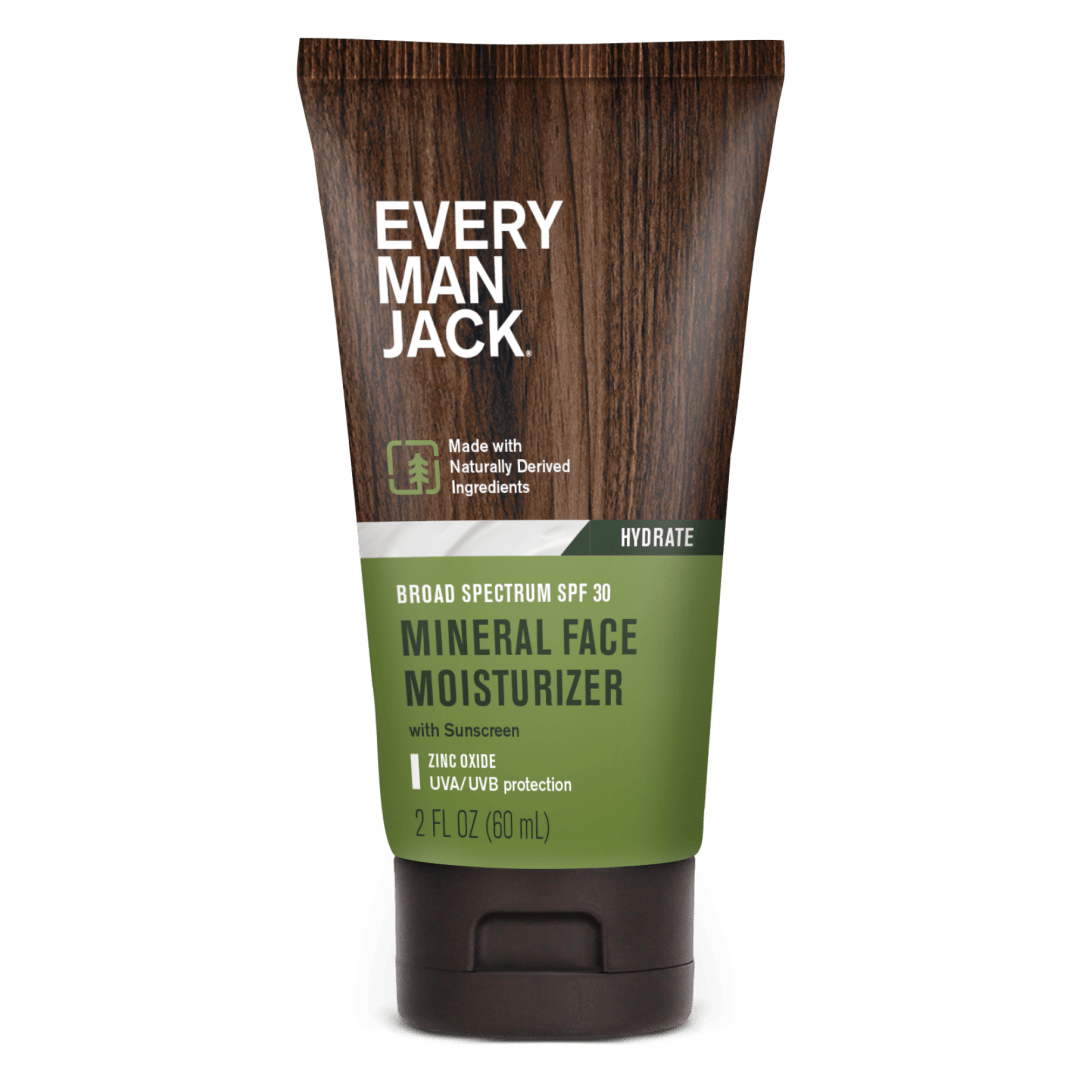 Every Man Jack Men's Mineral Face Lotion with Broad Spectrum SPF 30 Sunscreen - Dermatologist Tested UVA / UVB Protection - Daily Moisturizer to Protect and Relieve Dry Skin - 2oz