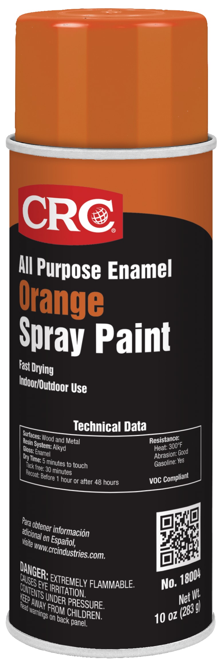 CRC All Purpose Enamel Spray Paint-Orange 1X10OZ