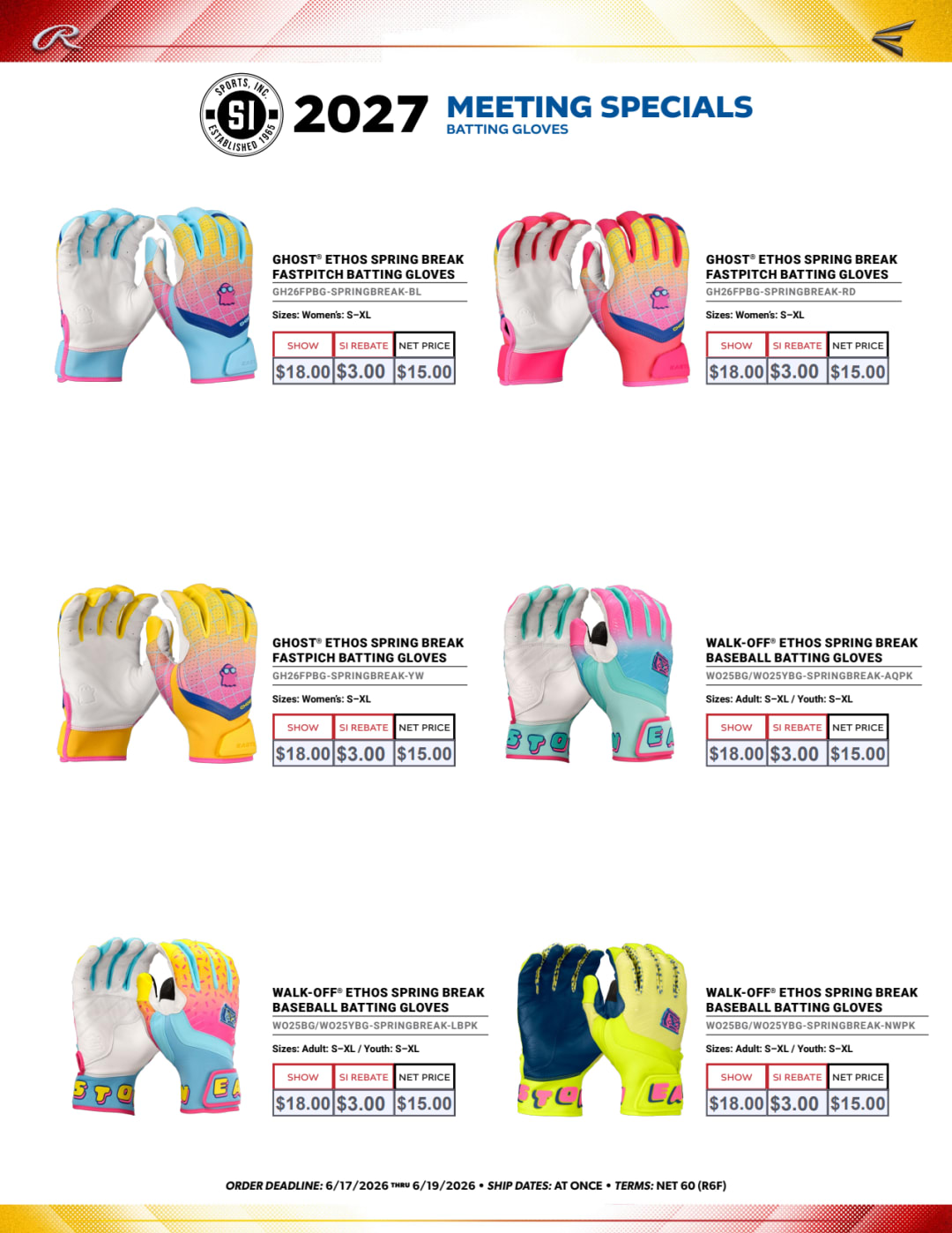 4. 2026 SI Meeting Show Specials – BATTING GLOVES