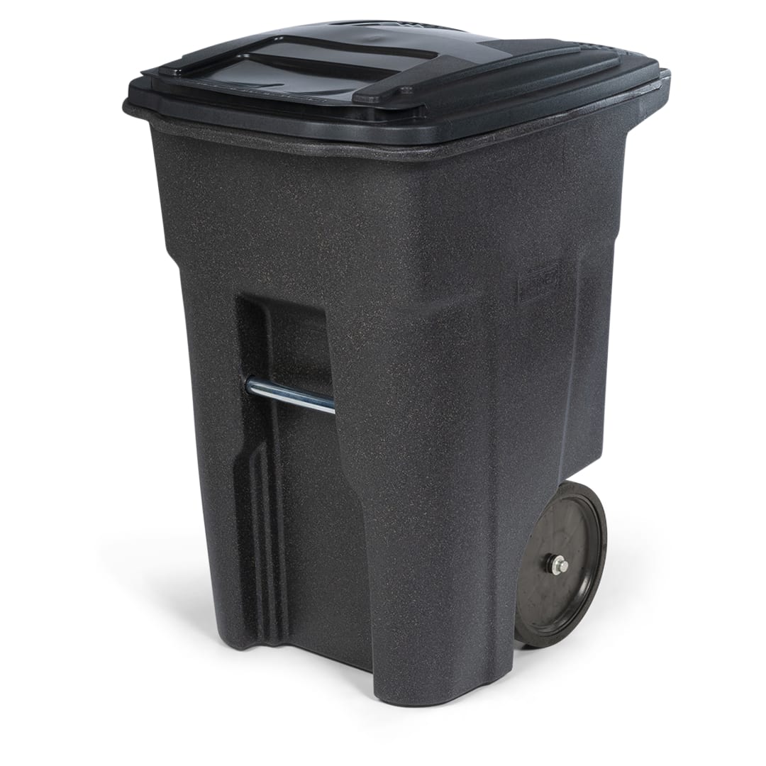48 Gal. Trash Can with Smooth Wheels and Lid