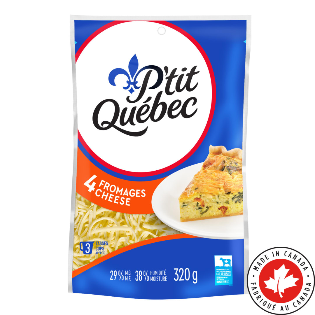 P'tit Québec Four Cheese Shredded Cheese, 320g