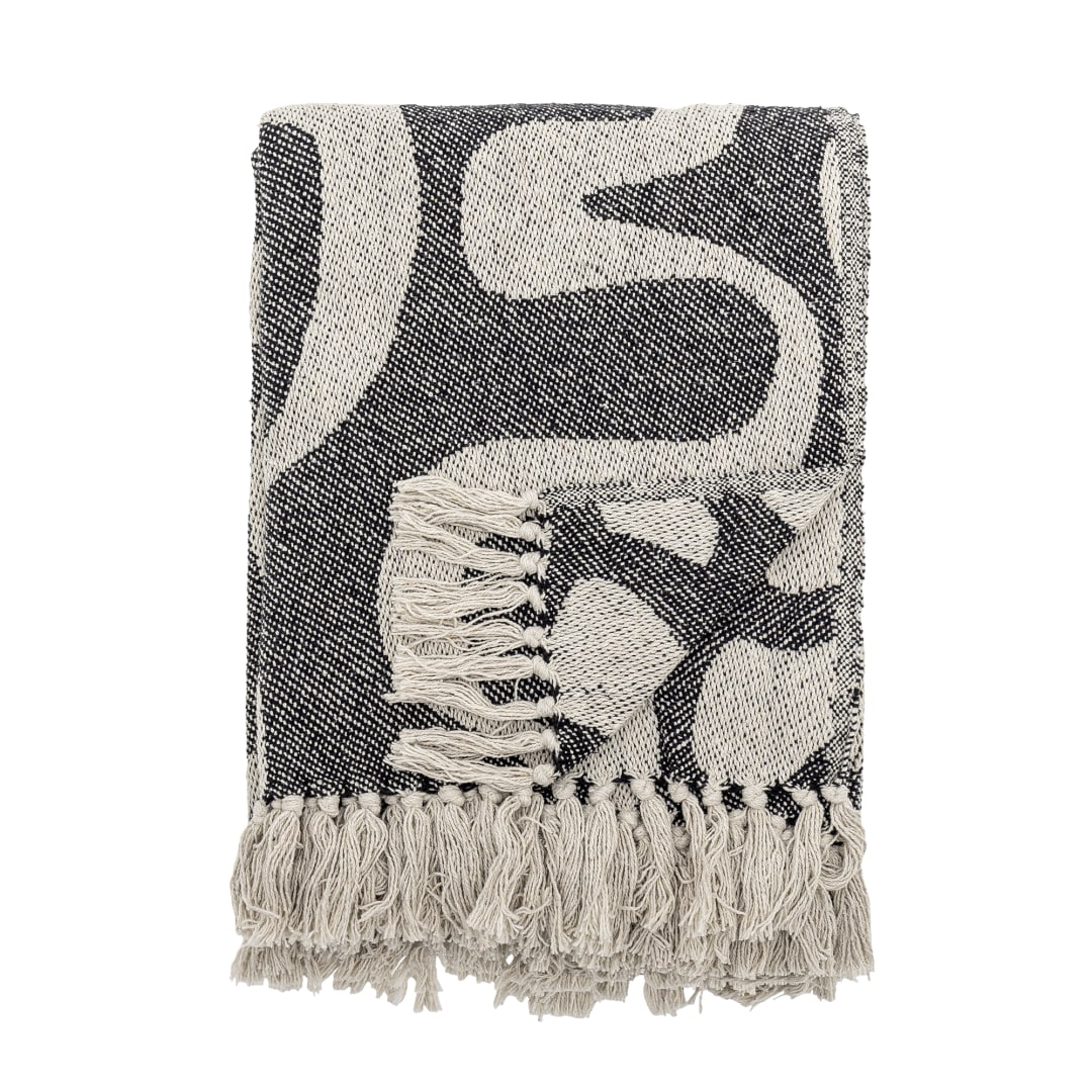 82066532 - Salobre Throw, Black, Recycled Cotton STOCK: 300