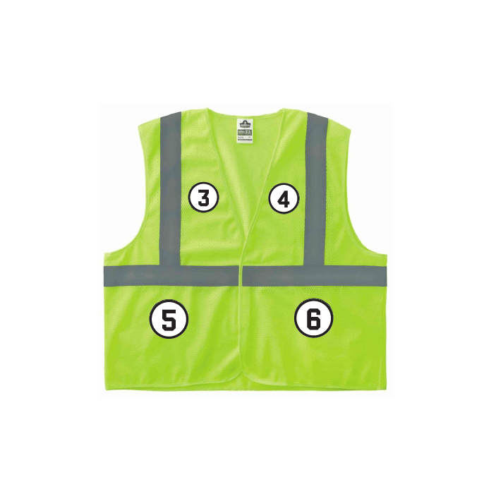 GloWear 8205HL Hi-Vis Safety Vest - Type R, Class 2, Hook + Loop, No Pockets