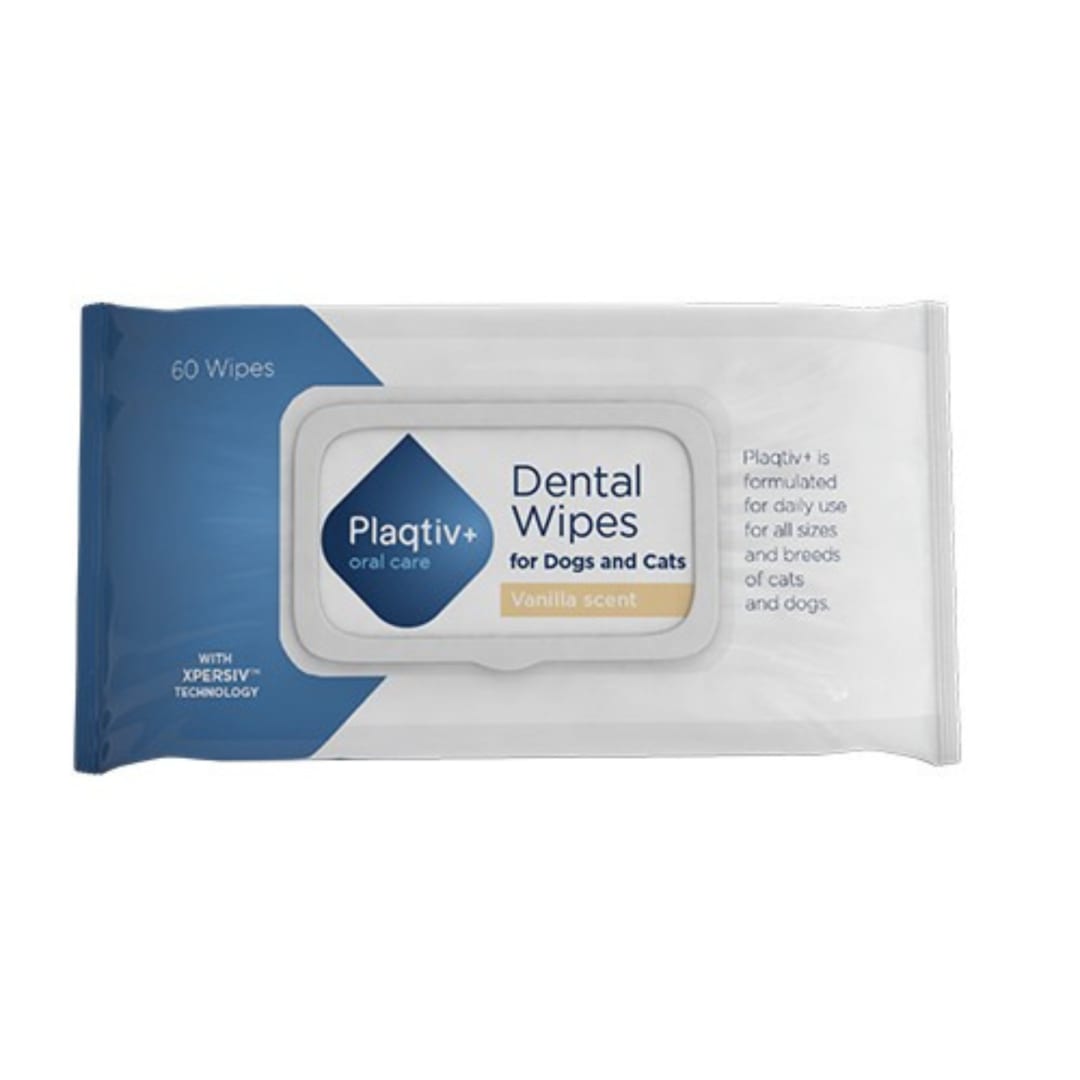 Plaqtiv+ Dental Wipes Cats + Dogs 64'S