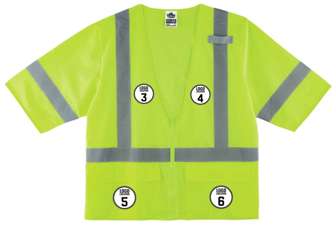GloWear 8320Z Hi-Vis Safety Vest - Type R, Class 3, Zipper