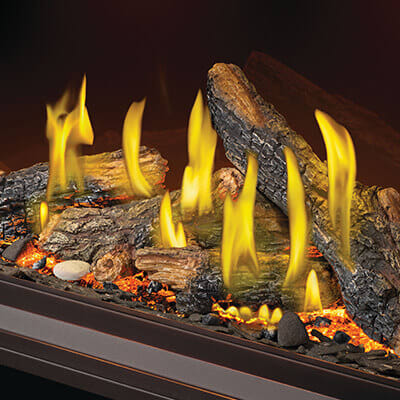 Oak Luminous Log Kit with Premium Burner for Tall Linear Vector™ 74L