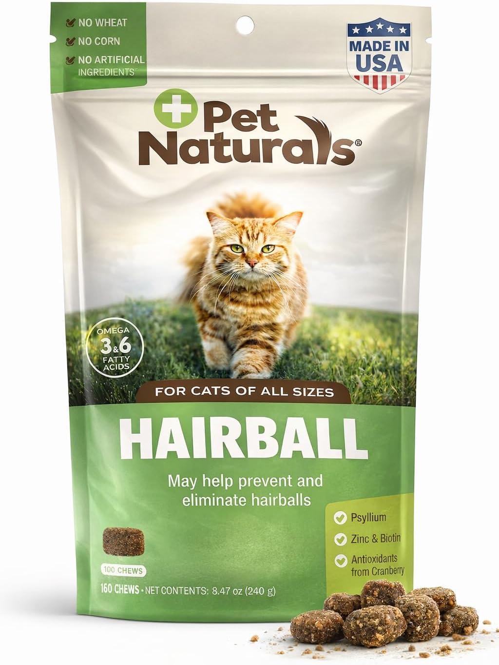 PN Hairball Chews, Cats, Chicken, 160ct