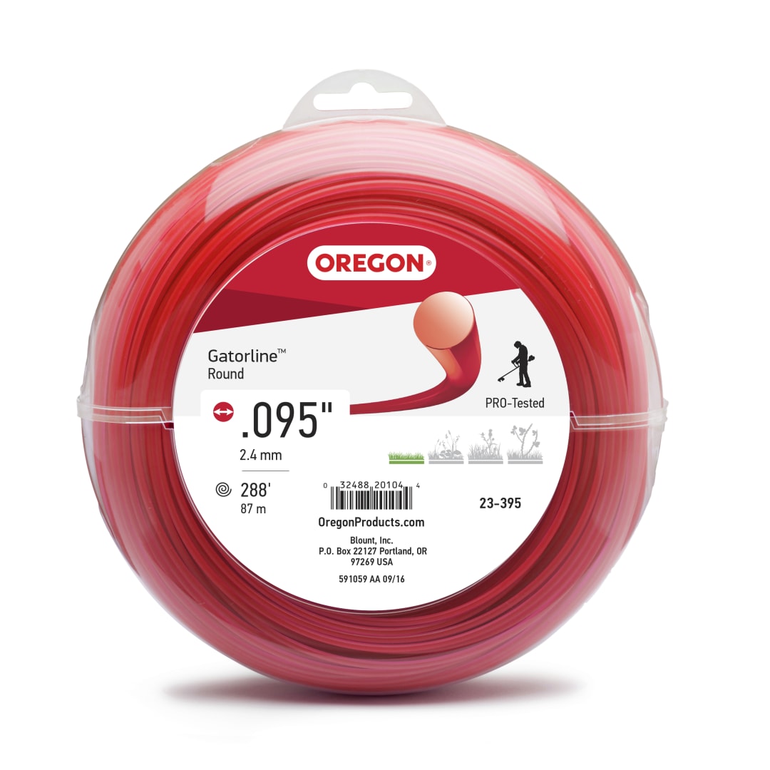 Oregon Gatorline Red Round Trimmer Line, .095 in. by 289 FT