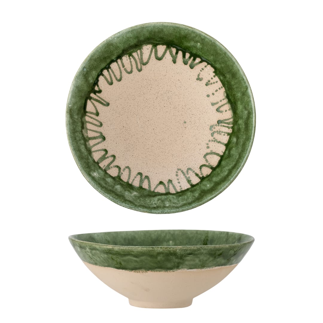 82057654 - Moez Bowl, Green, Stoneware STOCK: 83
