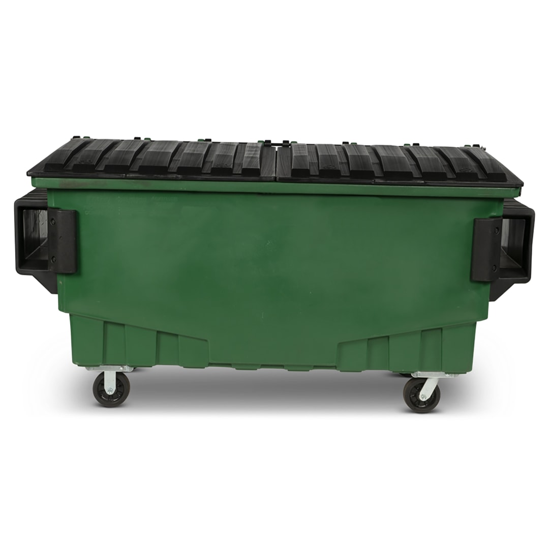 1 Cubic Yard 750 lbs. Capacity Front Load Container - Waste Green