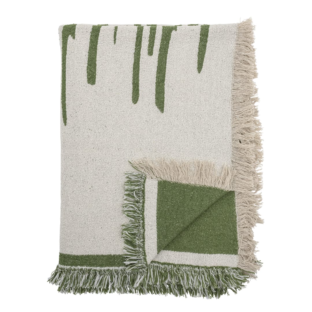 82062026 - Haxby Throw, Green, Recycled Cotton STOCK: 206