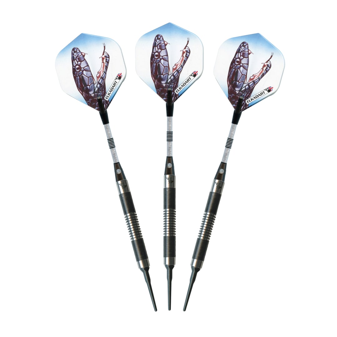 Elkadart Black Mamba 80% Tungsten Soft Tip Darts Thin Barrel 18 Grams