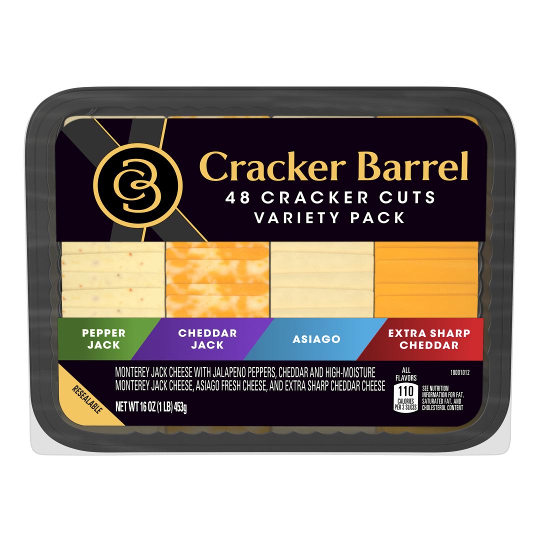 Cracker Barrel Cracker Cuts Variety Pack Cheese Snacks, 16 oz Tray