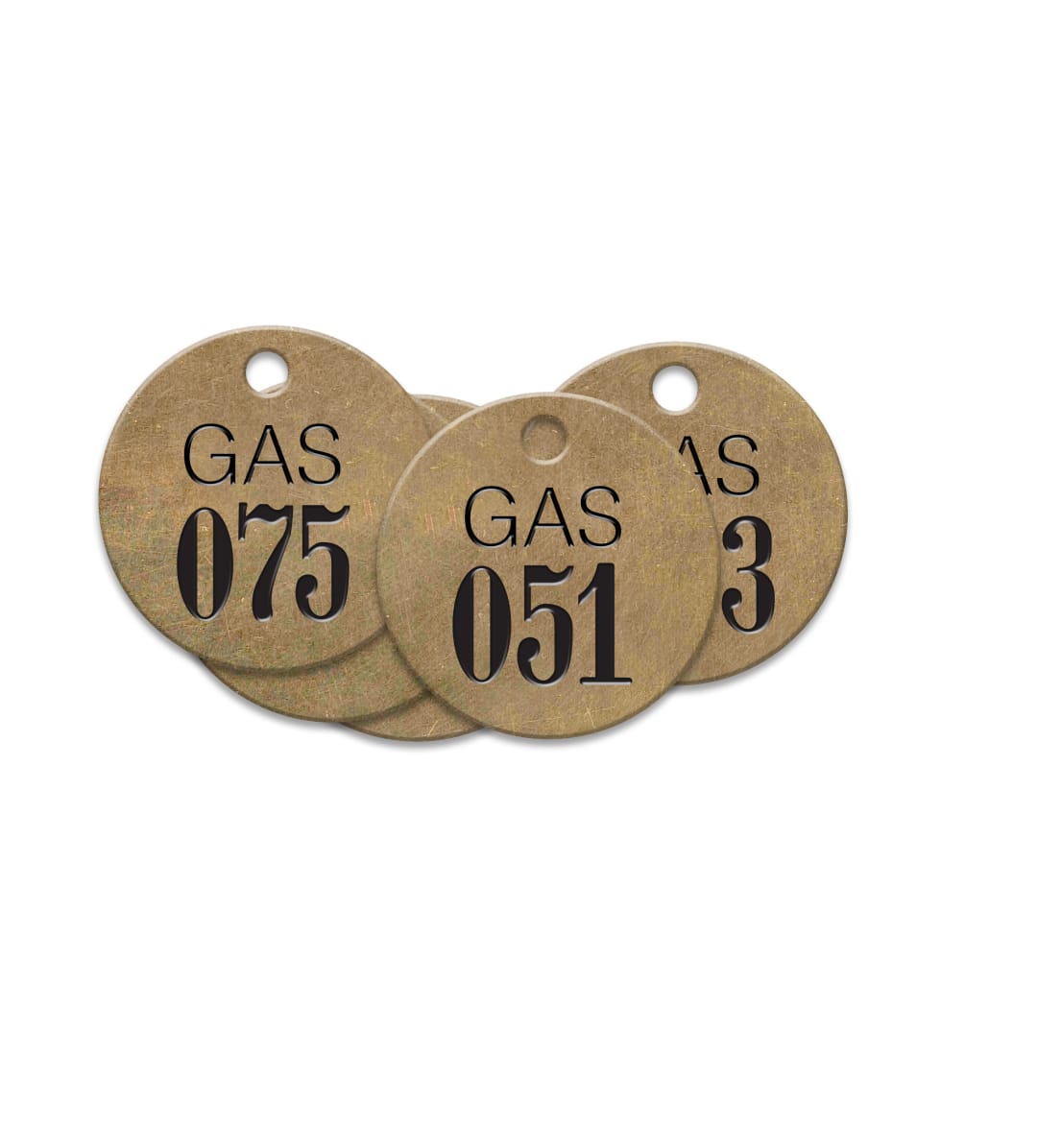 Valve Tag-GAS 051-075 Brass 25pk