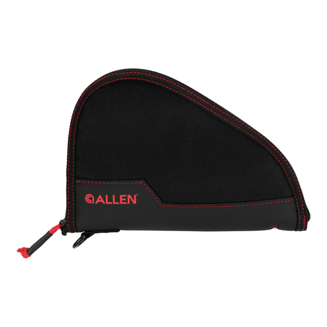 Allen Company Essential 8-Inch Handgun Case, Black/Red