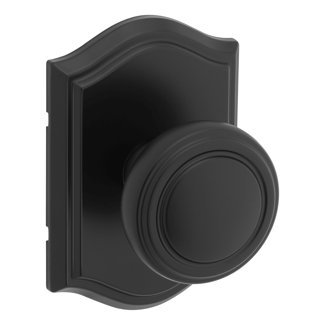 Henrik Arched Hall/Closet Door Lever in Matte Black with Microban Protection