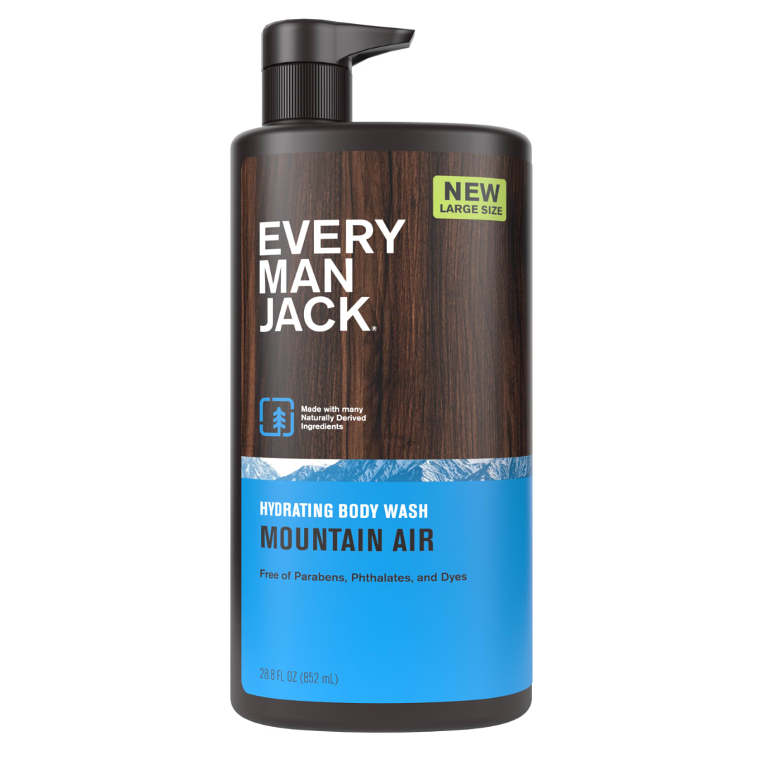 Every Man Jack Mountain Air Hydrating Body Wash for Men, Naturally Derived, 28.8 fl. oz