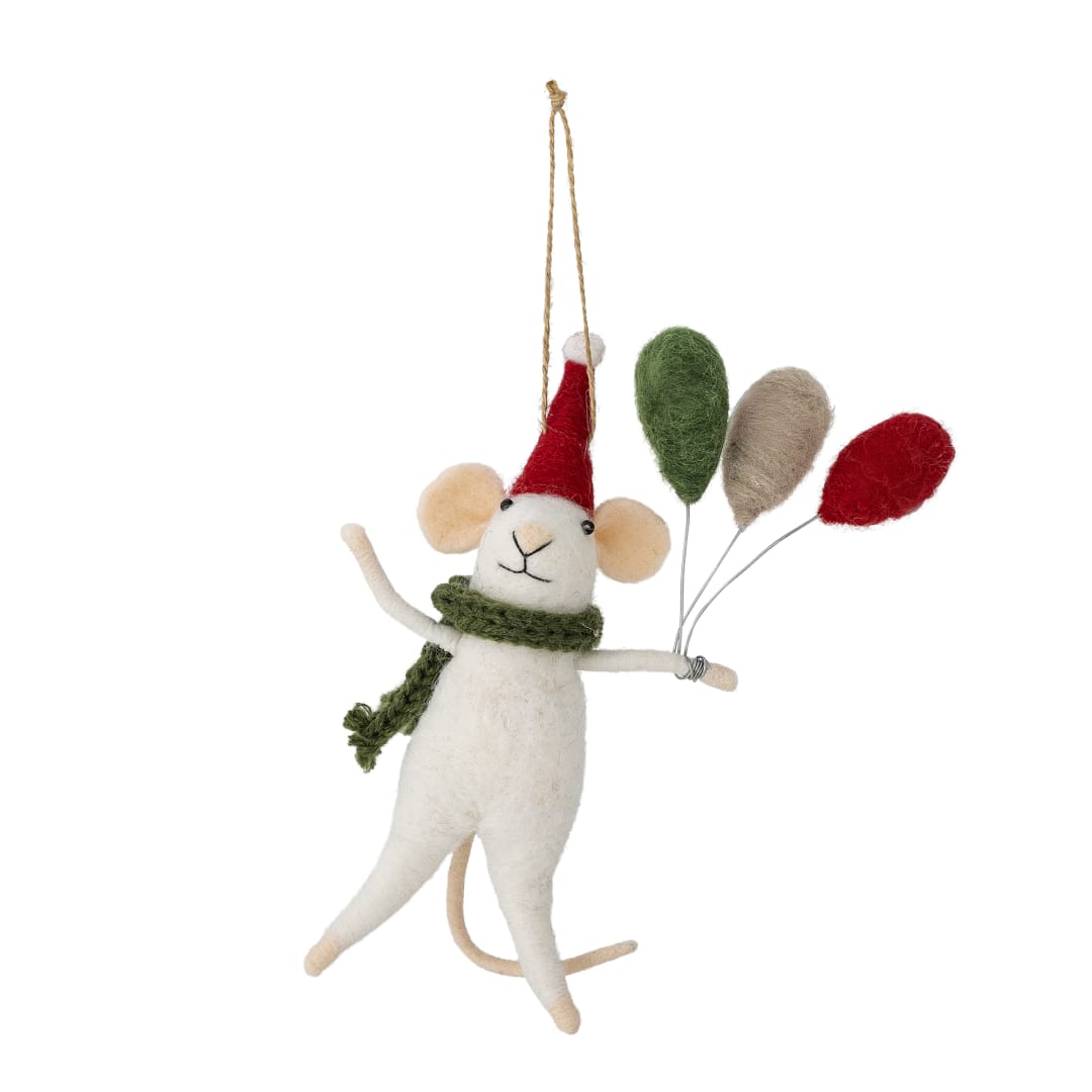 82061892 - Peo Ornament, White, Wool STOCK: 300
