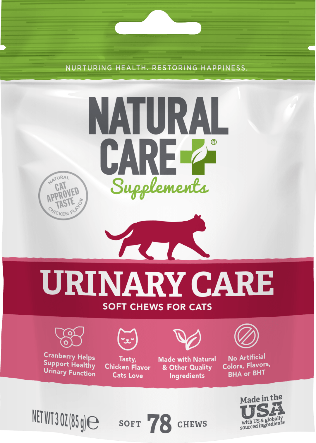 Natural Care Urinary Care Soft Chews for Cats – Tasty Chicken Flavor Cat Supplement – 78 Chews - Canada