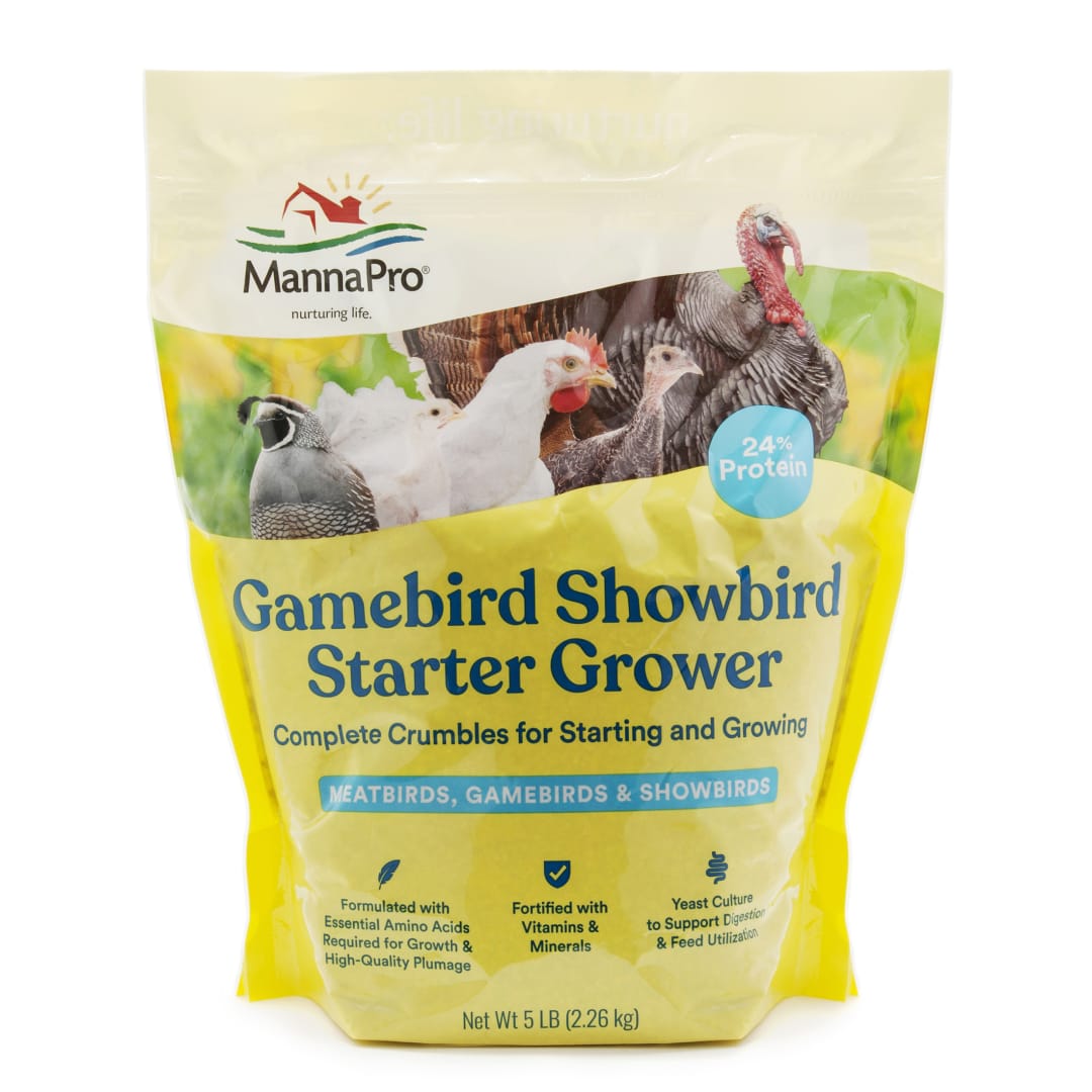 Manna Pro Gamebird Showbird Starter Grower Crumbles - 5 Pounds