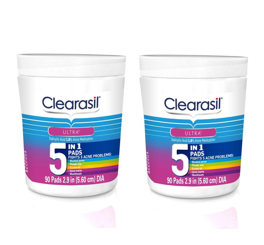 CLEARASIL® Ultra® - 5in1 Facial Pads Twin Pack 6/(2x90) ct.