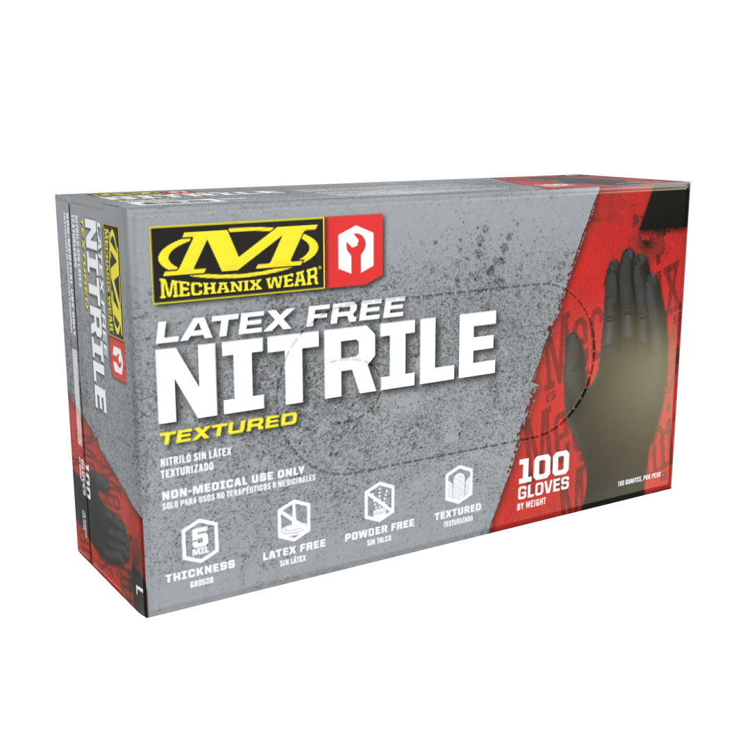 5 Mil Black Nitrile Gloves (Pack of 100)