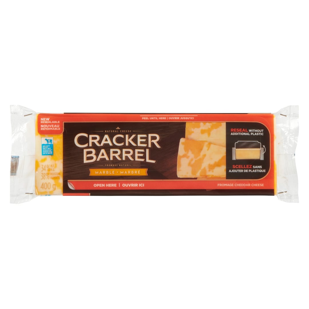 Cracker Barrel Resealable Marble Cheese, 400g