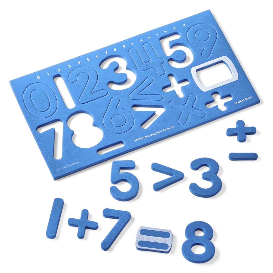 MAGNETIC FOAM NUMBERS 0-9 W/OPERATIONS S/16