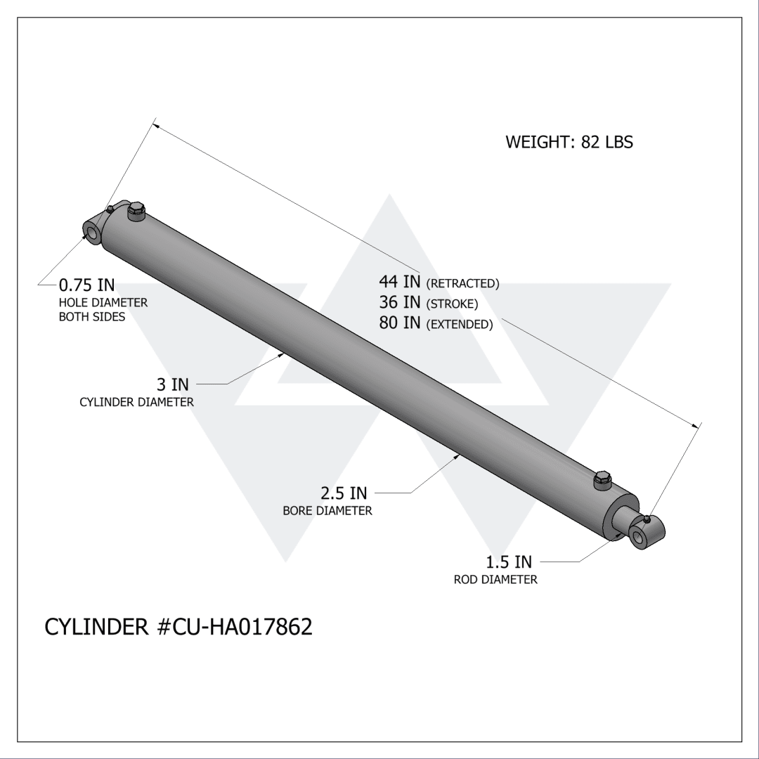 Wastebuilt® Replacement for Cusco Cylinder Hydraulic (2.5" X 1.5" X 36")